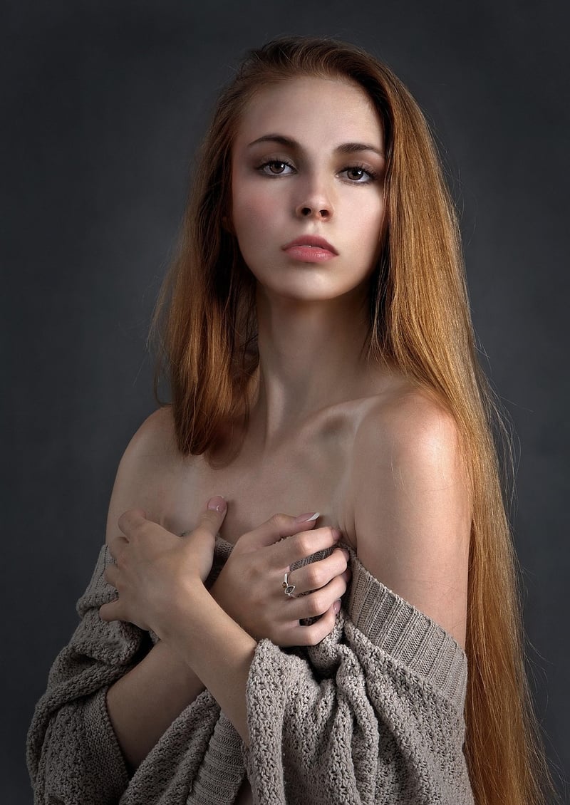 Model posing for a photo shoot